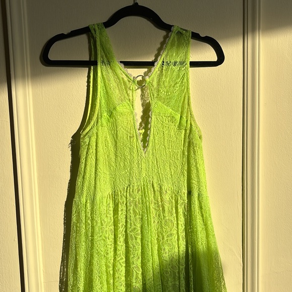 green floral dress lace free people - Picture 4 of 11